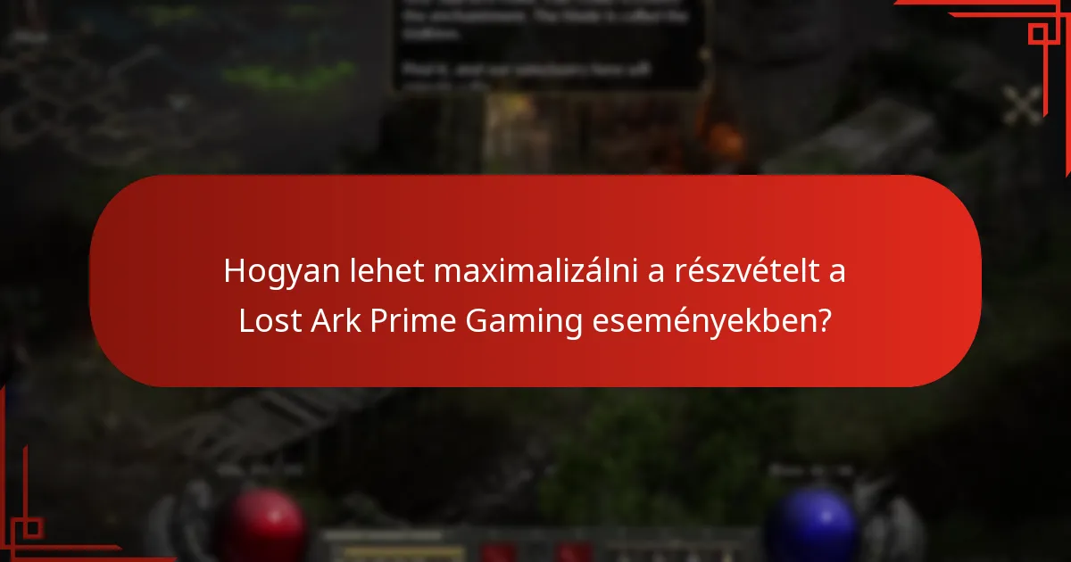 Amikor a Lost Ark Prime Gaming események zajlanak?