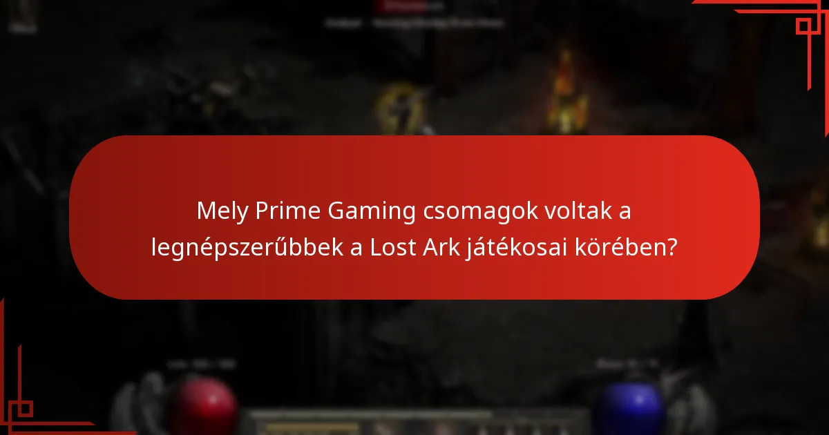 Mely Prime Gaming csomagok voltak a legnépszerűbbek a Lost Ark játékosai körében?